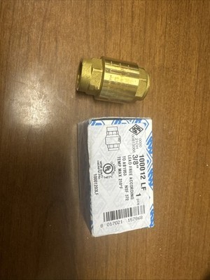 EUROBLOCK 3/8  NPT Brass Check Valve Lead Free