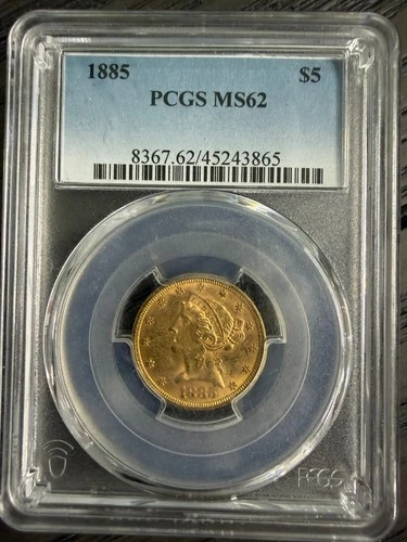 1885 Liberty Half Eagle — photo from the most recent tracked eBay sale