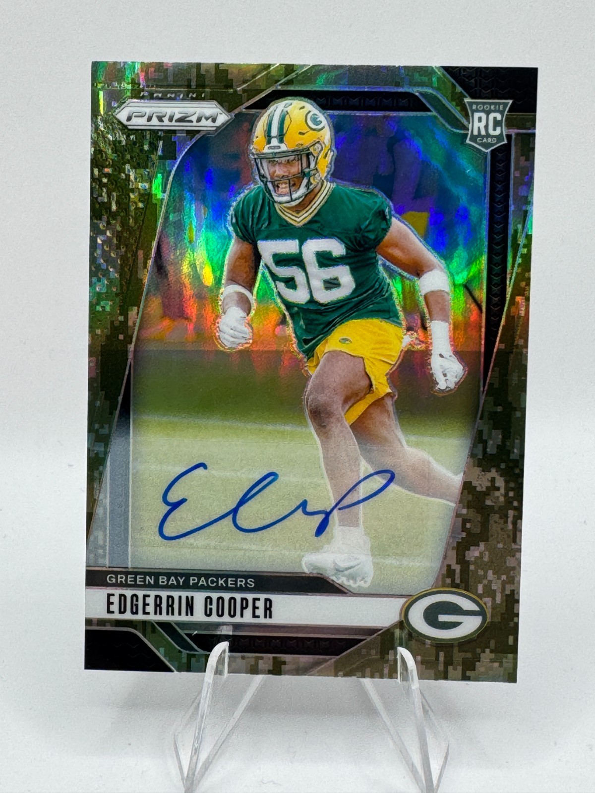 2024 Panini Prizm Edgerrin Cooper Camo Prizm Rookie Auto /25 - Packers