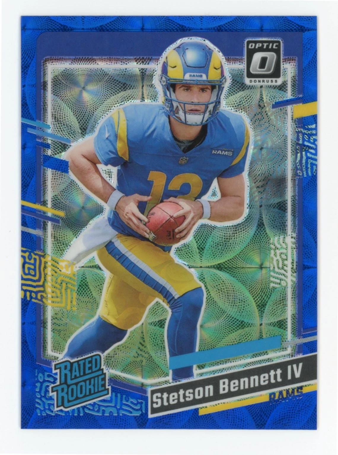 2023 Donruss Rated Rookie Optic Preview Blue Scope Prizm #358 Stetson Bennett IV