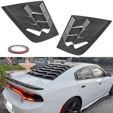 Side Window Louvers Air Vent Scoop Shades Cover Blinds ABS Fit for Dodge