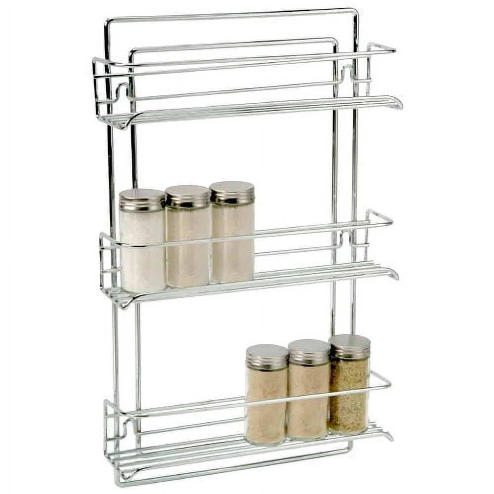 3 Tier Wall Mountable Spice Rack in Chrome