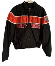 Harley - Davidson Motorcycle Jacket Coat With Patches Made In USA XXL