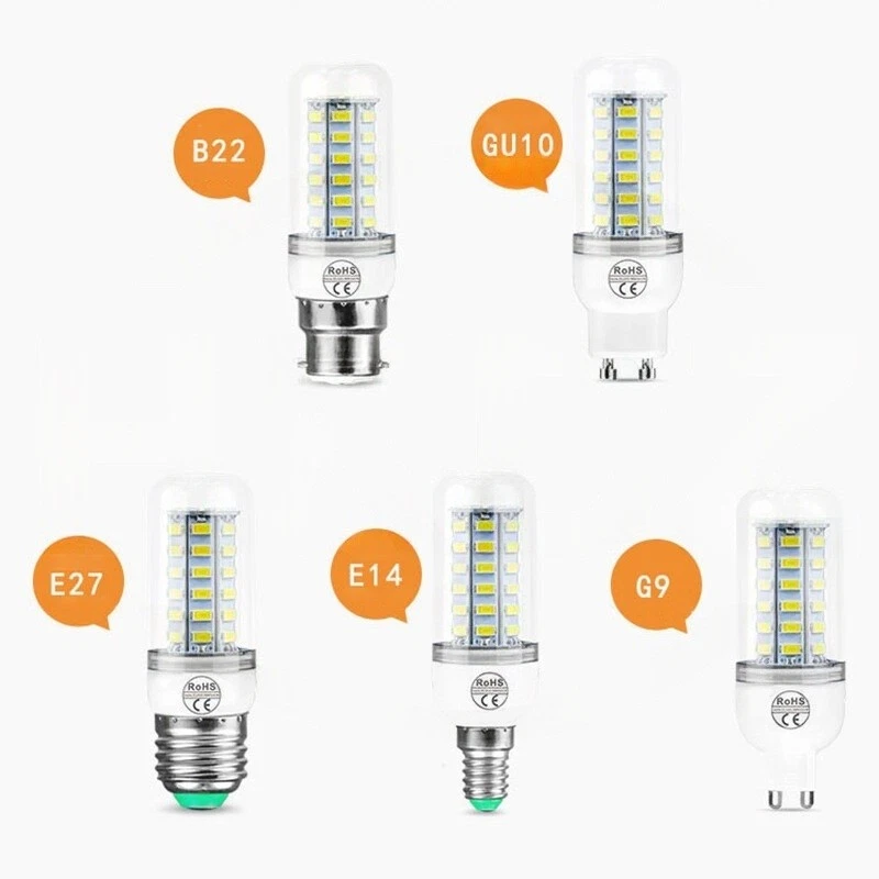 LED Maislampe Glühbirne E14 E27 B22 G9 GU10 5730 SMD Lampe Warmweiß Kaltweiß - Bild 4 von 4