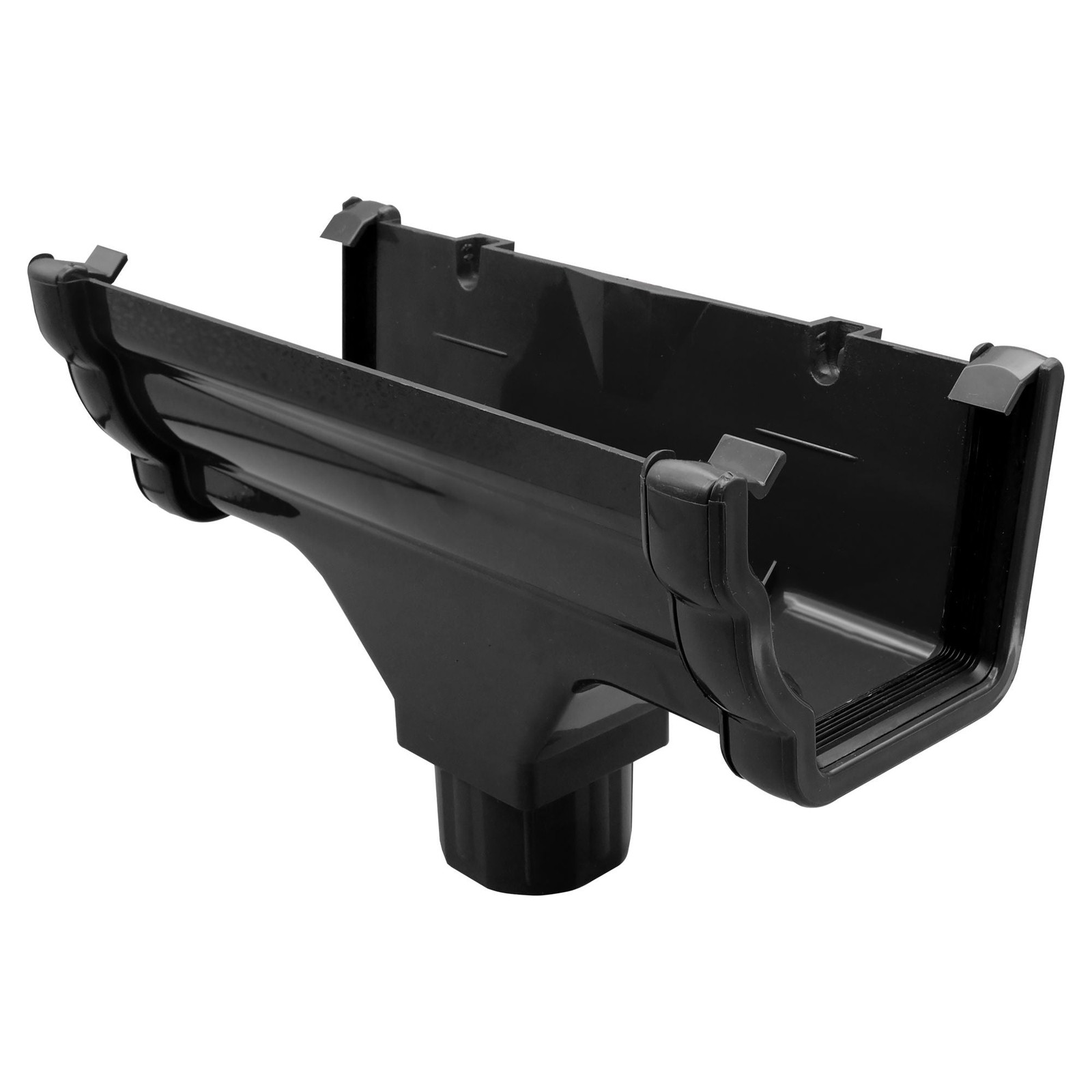 Floplast Niagara Running Outlet Black - Pvc-U Guttering Component - Ron1 - Image 3
