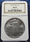 A 1994 American Silver Eagle Coin - NGC MS69