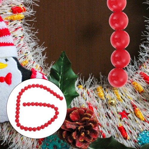 Imitazione creativa corallo rosso perline decorazioni albero di Natale fai da te bracciali rosso - Foto 7 di 12