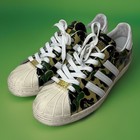 Adidas BAPE x Superstar 80s 'ABC Camo' Men’s Sneakers Green Size 12 (GZ8981)