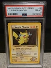 Pokémon TCG Lt. Surge's Pikachu Gym Heroes 81/132 PSA 8