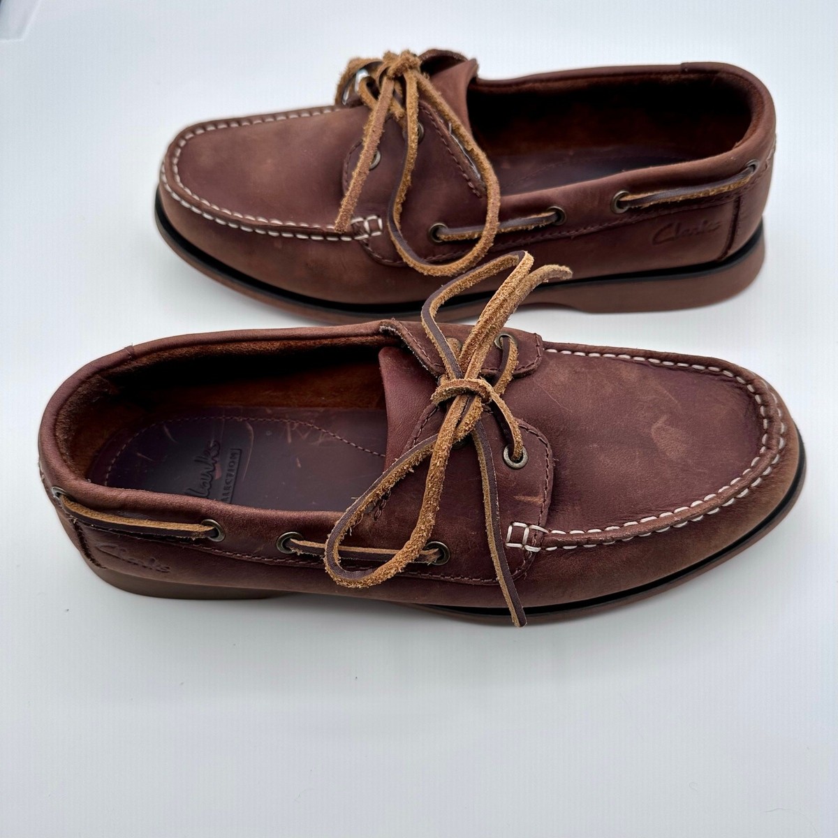 Clarks Brown Leather Oxford Shoes with Moccasin Stitching Clarks Hodson Seam Dark Sand Leather Suede Moccasin Shoe  main image 4