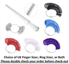 *UK Sizes* British Metal Ring Mandrel 27Pc Finger Sizer Measurer Stick Tool Size