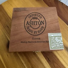 Ashton Corona Empty Wooden Cigar Box