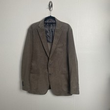Saks Fifth Avenue Tan Brown Cotton Blend Corduroy Blazer Sport Coat Size 46L.