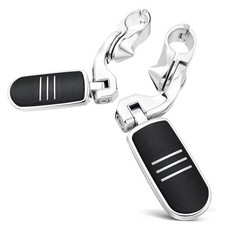 Motorcycle Adjustable Highway Footpegs Style 1 Chrome Short Angled Fit for