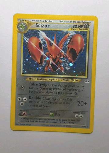 Scizor 10/75 Holo Neo Entdeckung Pokémon TCG