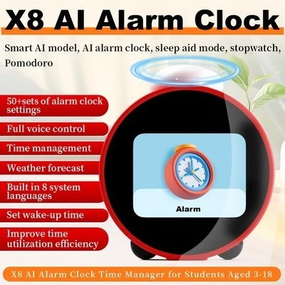 Bluetooth 5.0 WiFi AI Smart Clock Display Speaker Clock Connection - Image 2 of 4