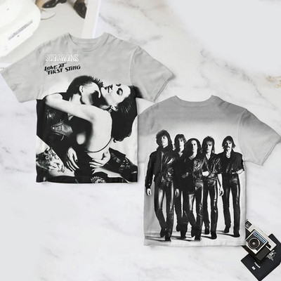Scorpions Love At First Sting Album Cover AOP Polyester T Shirt Full Size S-5XL
