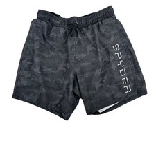 SPYDER Large Men Swim Shorts Up Protection Drawstring Lined 7  Inseam 35-27