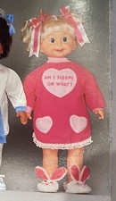 Vintage 1986 Playmates Cricket Doll Sleepy Time Slumber Bunny Slippers Clothing