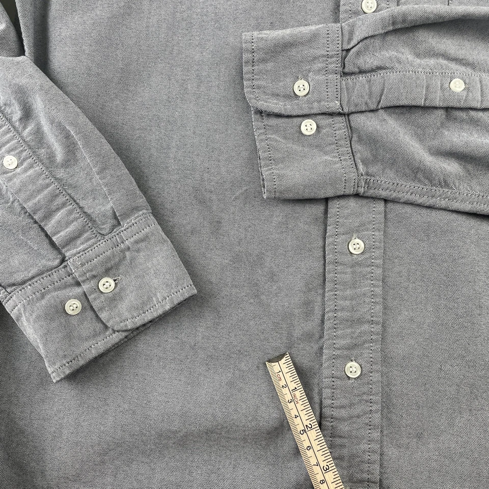 American Apparel Shirt Mens M Gray Oxford Button Down Long Sleeve USA Classic - Image 4 of 4
