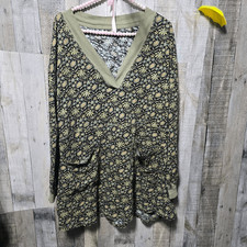Natural Life Floral Oversized Tunic Top Large Boho Hippie Festival Gorpcore