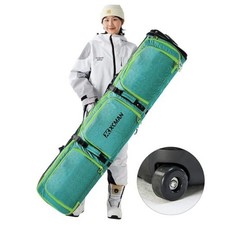 Roller Snowboard Bag with Wheels Adjustable Length  Green