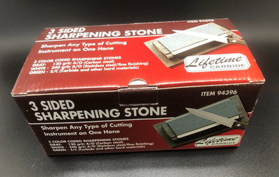 Lifetime Carbide 3 Sided Sharpening Stone Sharpen Any Type of Cutting Brand NEW