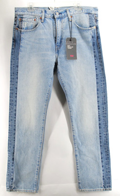NWT LEVIS Premium 502 Taper JEANS 36x32 Two Tone Panelled Light