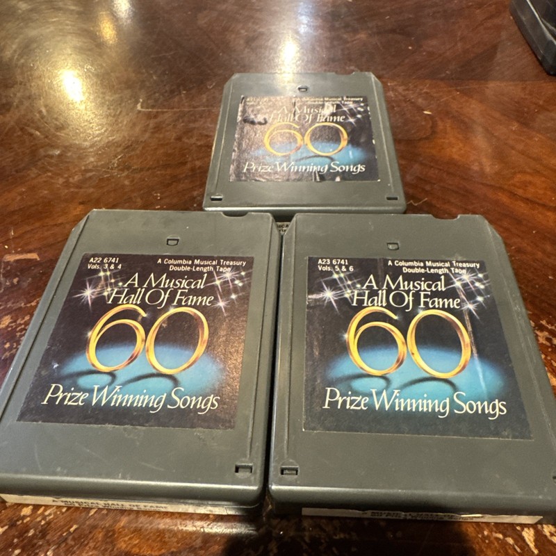 MUSICAL HALL OF FAME Vol 1-6 Hits 8 track Tapes Played Through