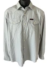 Wrangler ATG Pearl Snap Shirt Men's Medium Gray Regular Fit Pockets LS NWOT