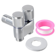 Toilet Bidet Sprayer Triangle Valve 1 in Two Double Control Faucet G1/2 Rotary S