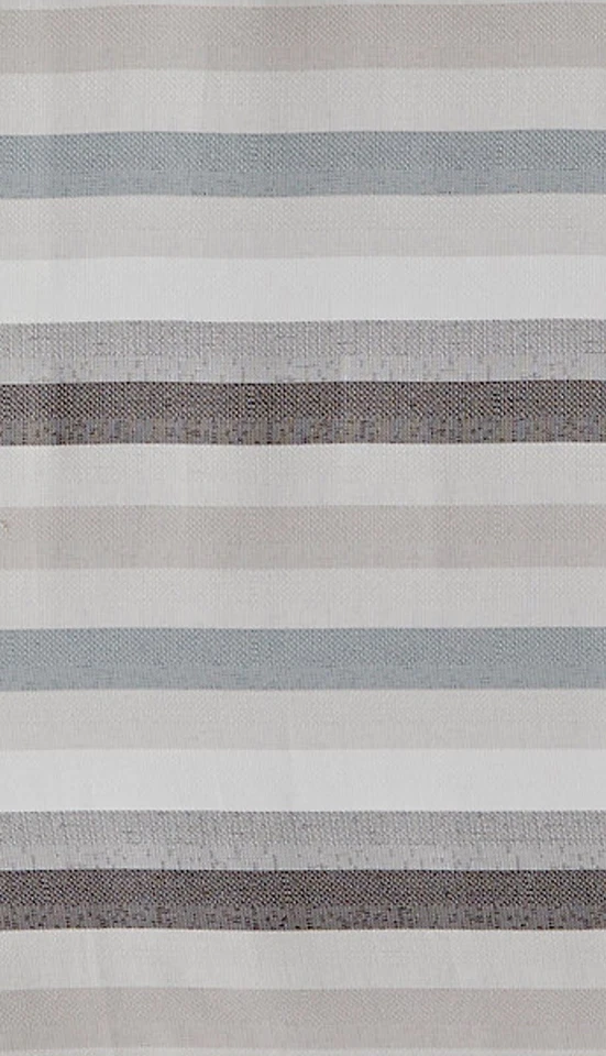 Cortina de ducha de tela a rayas grises y azules SKL Saturday Knight - Nueva Foto 3 de 3