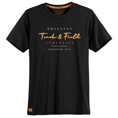 Redfield T-Shirt Übergröße schwarz cooler Print