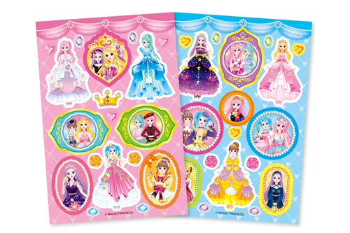 Magic Princess Color Activity Postcard with Paints & Stickers Kids Gift - Picture 6 of 6