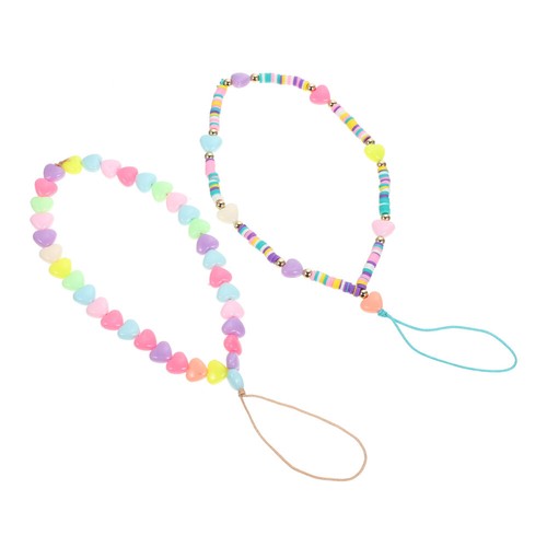 2 Pcs Phone Decoration Phone Hanging Strap Beaded Phone Lanyard - 第 1/12 張圖片