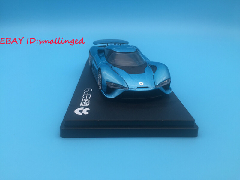 New NIO EP9 Car Model In Scale 1:18 Blue Wing Adjustible Movable