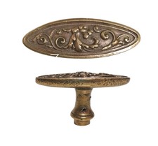 Oliva Finestra Antico Lion IN Ottone Maniglia Finestra Vecchio