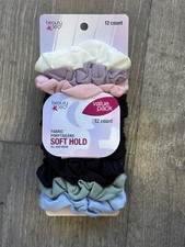 Beauty 360 Value Pack 12 Count Soft Hold Fabric Ponytailers Free Shipping