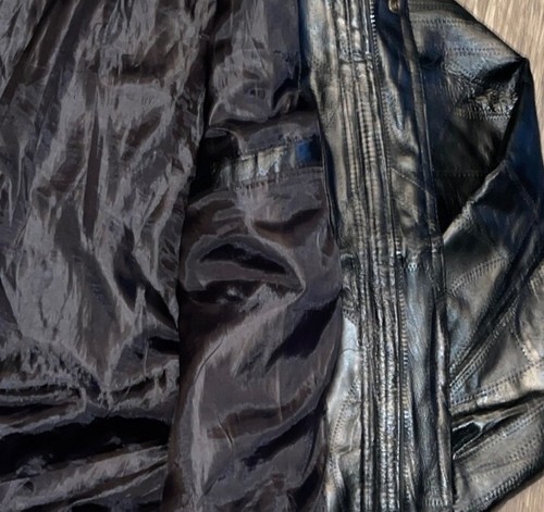 Maxam Italian Mosaic Design Genuine Top Grain Lambskin Leather Jacket Size: L - Picture 3 of 9