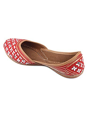 Damen Mädchen indischer ethnischer Punjabi Jutti Mojari US Größe 6-11 mehrfarbig Aaina - Bild 28 von 33