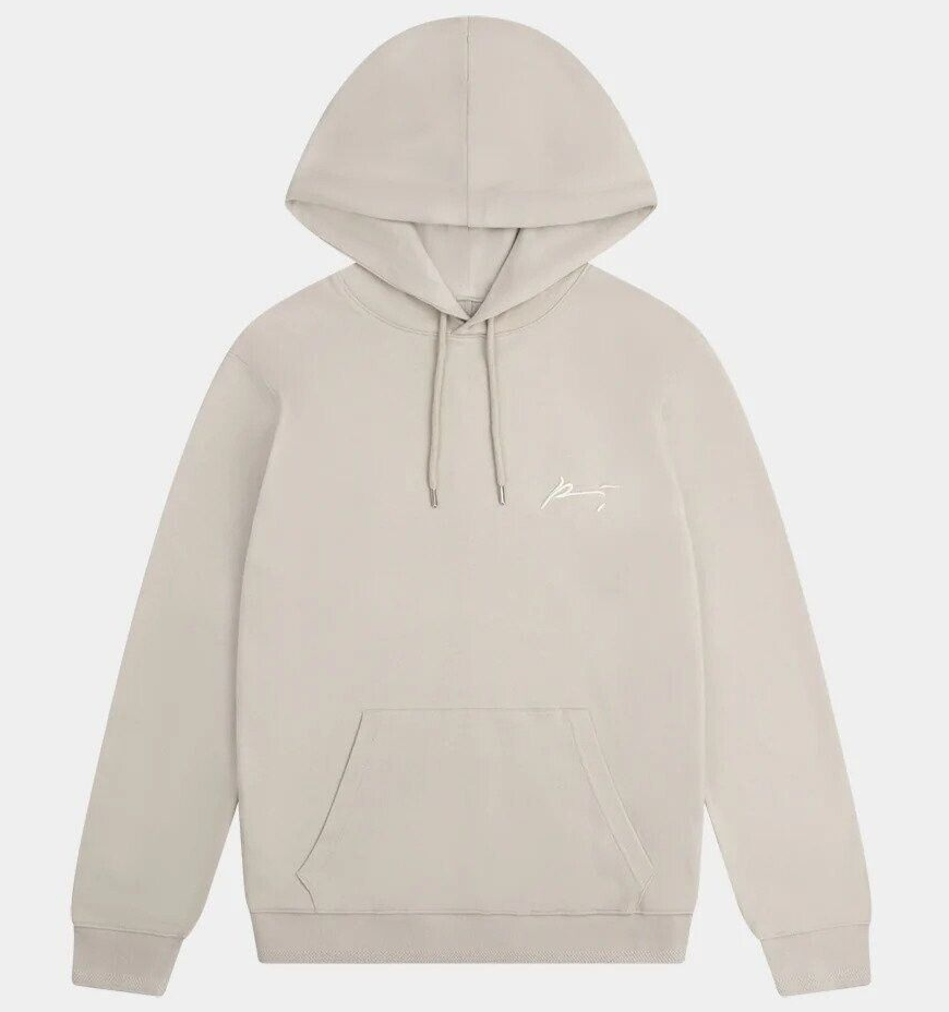 Prevu Studio Light Grey Signature Core Embroidered Hoodie UK S