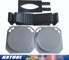 One Pair  Alloy Turntable Wheel Alignment 360° Rotating Turn Plate Table 5 Ton