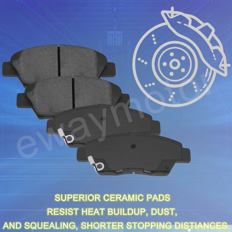 Front Ceramic Brake Pads For Saturn SC SC1 SC2 SL SL1 SW1 1993-2001 Saturn SW2 - Image 3 of 4