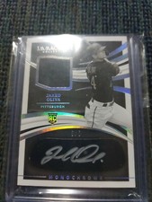 Jared Oliva Immaculate Collection Monochrome Auto/ Hat #6/6 Rc Game Worn