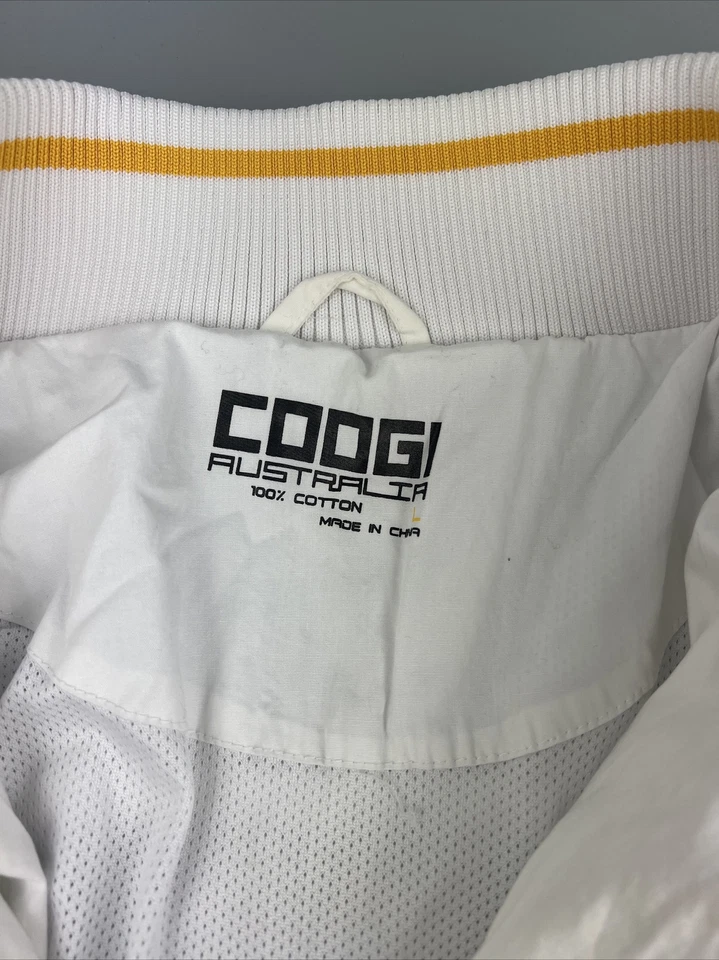 Coogi Australia Full Zip Embroidered White  Jacket Size L 100% cotton - Image 3 of 4