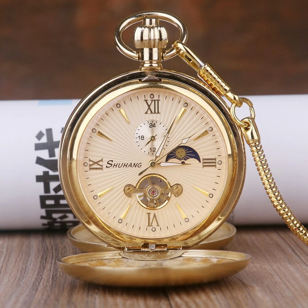 Moon phase cheap pocket watch