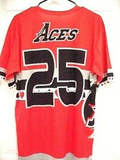 ACES 25 Las Vegas Poker Gambler Diamond Jack Queen King Casino Pullover Shirt L 