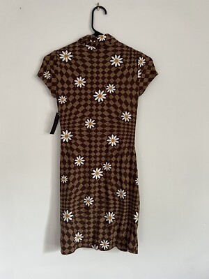 kate middleton polka dot dress burgundy Brown Mesh Ruched Midi Dress