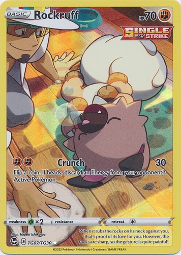 Rockruff - TG07/TG30 Ultra Rare Silver Tempest NM Pokemon TCG