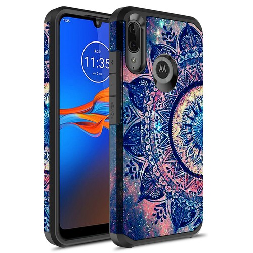 For Moto E6 Plus Hybrid Graphic Fashion Cute Colorful Silicone Case - 第 5/7 張圖片